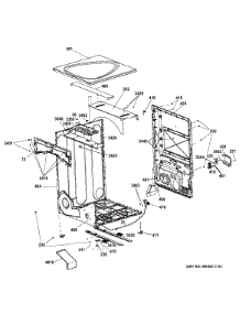 Cabinet & Top Panel parts for Ge Dryer PFDS450EL2WW from AppliancePartsPros.com