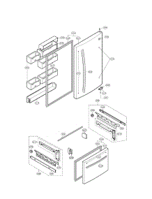 Doors parts for Lg Refrigerator LDC22720SW/00 from AppliancePartsPros.com