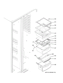 Fresh Food Shelves parts for Ge Refrigerator GSS23GGKKCBB from AppliancePartsPros.com