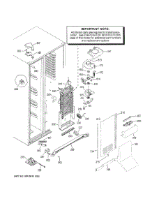 Freezer Section parts for Ge Refrigerator GSS23GGKKCWW from AppliancePartsPros.com