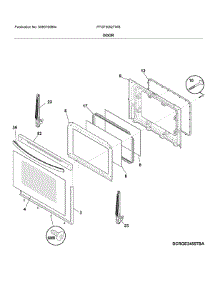 Door parts for Frigidaire Range FFGF3052TWB from AppliancePartsPros.com