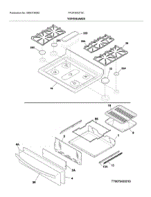 Top / Drawer parts for Frigidaire Range FFGF3052TSC from AppliancePartsPros.com
