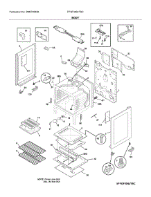 Body parts for Frigidaire Range FFGF3054TSC from AppliancePartsPros.com