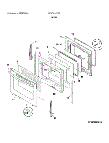 Door parts for Frigidaire Range FFGF3054TSC from AppliancePartsPros.com