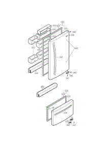 Doors parts for Lg Refrigerator LBC22520SW/00 from AppliancePartsPros.com