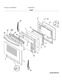 Door parts for Frigidaire Range CGIF3036TDD from AppliancePartsPros.com