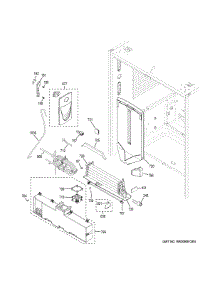 Fresh Food Section parts for Ge Refrigerator PWE23KELDDS from AppliancePartsPros.com