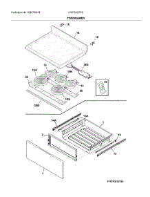 Top / Drawer parts for Frigidaire Range LFEF3052TFE from AppliancePartsPros.com