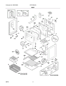 Body parts for Frigidaire Range CFEF3056USC from AppliancePartsPros.com