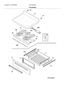 Top / Drawer parts for Frigidaire Range CFEF3056USC from AppliancePartsPros.com