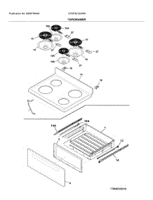 Top / Drawer parts for Frigidaire Range CFEF3012UWB from AppliancePartsPros.com