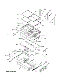 Fresh Food Shelves parts for Ge Refrigerator PFE28PBLDTS from AppliancePartsPros.com
