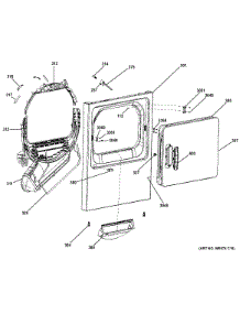 Front Panel & Door parts for Ge Dryer GTDX180GD6WW from AppliancePartsPros.com