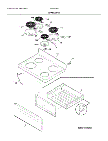 Top / Drawer parts for Frigidaire Range FFEF3016UBA from AppliancePartsPros.com