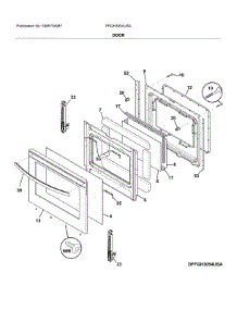 Door parts for Frigidaire Range FFGH3054USA from AppliancePartsPros.com
