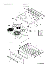 Top / Drawer parts for Frigidaire Range LFEH3054UFA from AppliancePartsPros.com