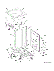 Cabinet & Top Panel parts for Ge Dryer GFDN120ED3WW from AppliancePartsPros.com
