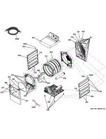 Cabinet parts for Ge Dryer GTD81ESSJ0WS from AppliancePartsPros.com