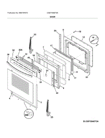 Door parts for Frigidaire Range CGEF3062TDE from AppliancePartsPros.com