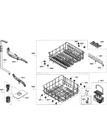 Baskets parts for Kenmore Dishwasher 630.13919012 (63013919012, 630 13919012) from AppliancePartsPros.com