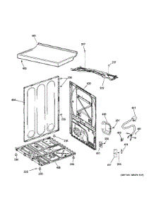 Cabinet & Top Panel parts for Ge Dryer GTDS560GF4WS from AppliancePartsPros.com