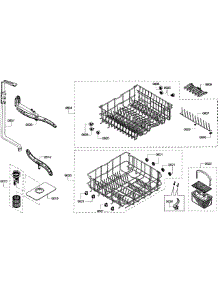 Baskets parts for Kenmore Dishwasher 630.13903013 (63013903013, 630 13903013) from AppliancePartsPros.com