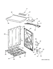 Cabinet & Top Panel parts for Ge Dryer GTDP200EF4WS from AppliancePartsPros.com