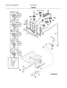 Burner parts for Frigidaire Range FFGF3019LBC from AppliancePartsPros.com