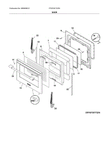 Door parts for Frigidaire Range FPGF3077QFH from AppliancePartsPros.com