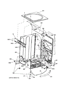 Cabinet parts for Ge Dryer GFDS175GH1DG from AppliancePartsPros.com