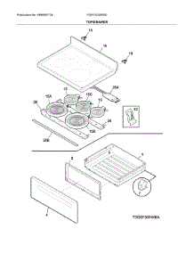 Top / Drawer parts for Frigidaire Range FGEF3030PWD from AppliancePartsPros.com