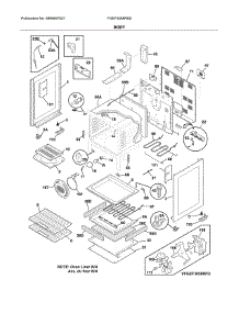Body parts for Frigidaire Range FGEF3058RBD from AppliancePartsPros.com