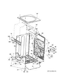 Cabinet & Top Panel parts for Ge Dryer GFDS170EH0WW from AppliancePartsPros.com