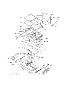 Fresh Food Shelves parts for Ge Refrigerator GFE28HMKHES from AppliancePartsPros.com