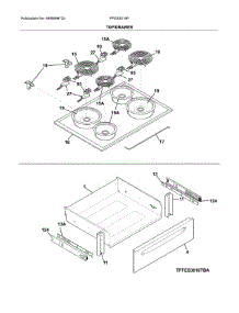 Top / Drawer parts for Frigidaire Range FFES3015PWG from AppliancePartsPros.com