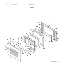 Door parts for Frigidaire Range FFES3015PSG from AppliancePartsPros.com
