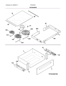 Top / Drawer parts for Frigidaire Range FFES3026TWC from AppliancePartsPros.com