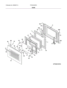 Door parts for Frigidaire Range FFES3025PSK from AppliancePartsPros.com
