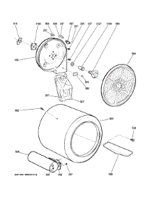 Drum parts for Ge Dryer GTDP200GF2WS from AppliancePartsPros.com