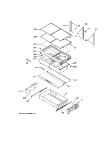 Fresh Food Shelves parts for Ge Refrigerator GNE29GGKHWW from AppliancePartsPros.com