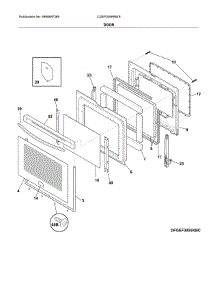Door parts for Frigidaire Range CGEF3058RWE from AppliancePartsPros.com