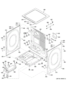 Cabinet & Top Panel parts for Ge Dryer GFDS260EF0WW from AppliancePartsPros.com
