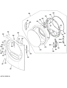 Front Panel & Door parts for Ge Dryer GFDS265GF0RR from AppliancePartsPros.com