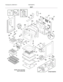 Body parts for Frigidaire Range FGEF3036TFC from AppliancePartsPros.com