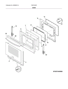Door parts for Frigidaire Range FGEF3035RWE from AppliancePartsPros.com