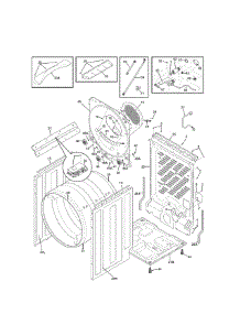 Cabinet / Drum parts for Kenmore Dryer 417.91102003 (41791102003, 417 91102003) from AppliancePartsPros.com