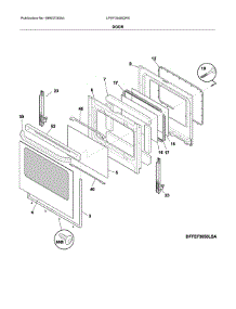 Door parts for Frigidaire Range LFEF3048QFB from AppliancePartsPros.com