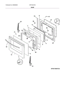 Door parts for Frigidaire Range CFEF3055TSC from AppliancePartsPros.com
