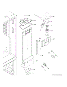Fresh Food Section parts for Ge Refrigerator GYE18JEMAFDS from AppliancePartsPros.com