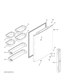 Fresh Food Door parts for Ge Refrigerator GDE25ESKARSS from AppliancePartsPros.com